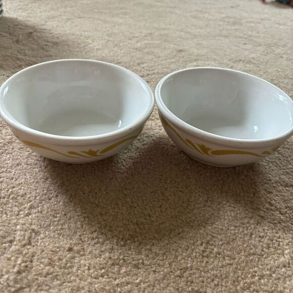 Jackson China 2 White & Gold 5 3/4” Wide Restaurant Ware Soup Bowls - Picture 3 of 7